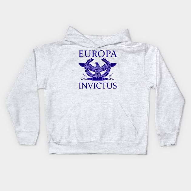 Europa Invictus - Blue Eagle Kids Hoodie by AtlanteanArts